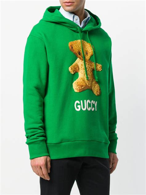 gucci bear hoodie|gucci sweater hoodie for men.